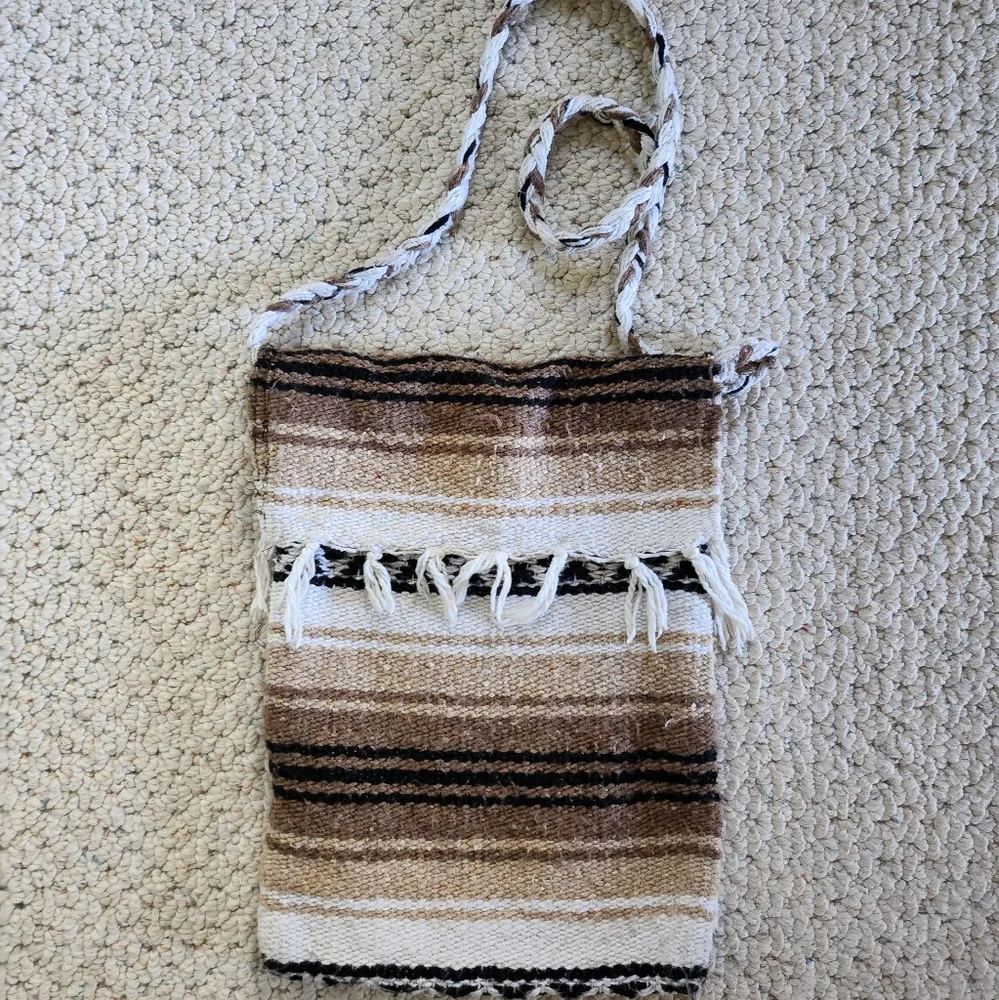 VTG Hippie Style Textile Woven Bag Boho